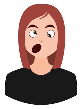 Silly girl, illustration, vector on white background