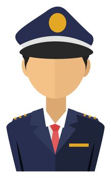 Police officer, illustration, vector on white background