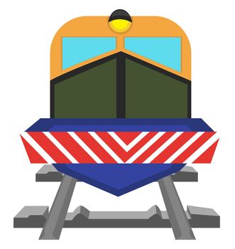 City train, illustration, vector on white background