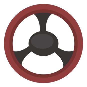 Steering wheel, illustration, vector on white background