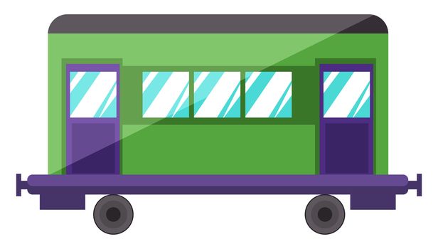 Waggon, illustration, vector on white background