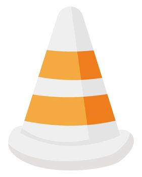 Traffic cone, illustration, vector on white background
