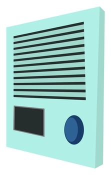 Ventilator control, illustration, vector on white background