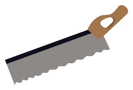 Hand saw, illustration, vector on white background