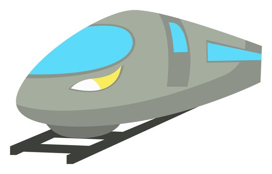 Fast train, illustration, vector on white background