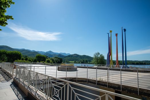 terrace on piediluco lake fraction of marmore province of terni