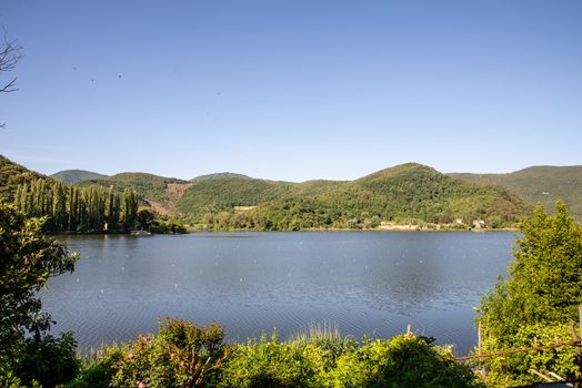 piediluco lake and its nature in the province of terni
