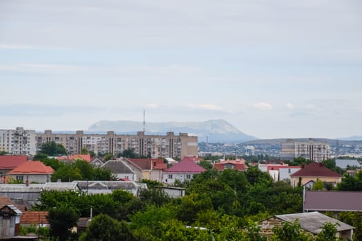 Crimean landscapes, driving on the roads of Crimea. Suburbs and villages and fields and trails of The Crimea.