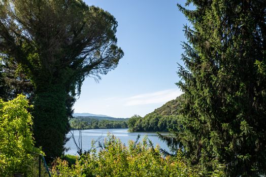 piediluco lake and its nature in the province of terni