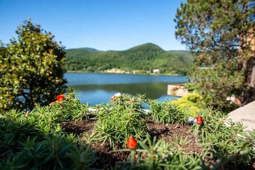 piediluco lake and its nature in the province of terni