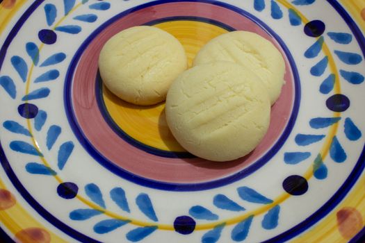 Cookies baked at home, made of cornstarch, milk and condensed milk