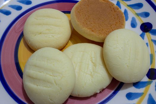 Cookies baked at home, made of cornstarch, milk and condensed milk