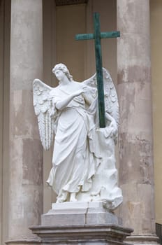 Angel statue near The St. Charles's Church - Karlskirche - Vienna