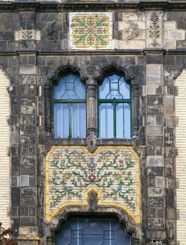 Facade of Museum of Applied arts in Budapest, Hungary