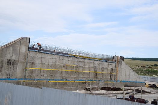 Reinforced concrete construction road junction. a Road construction and bridges.