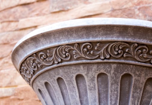 The fountain basin decorated on the wall