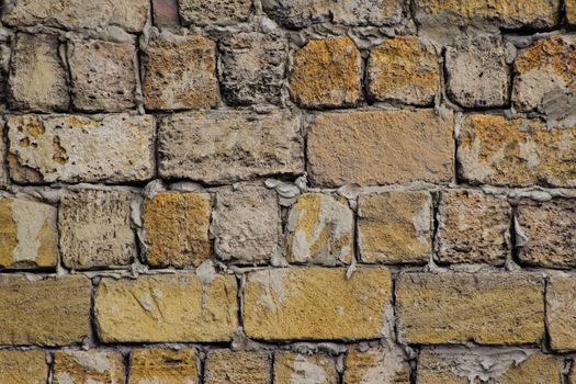 a shadow from the blocks of limestone shell. Wall texture background