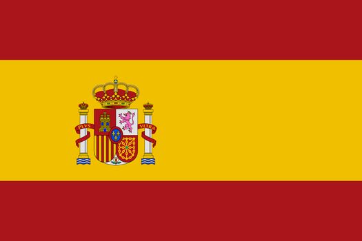 A Spain flag background illustration red yellow crest