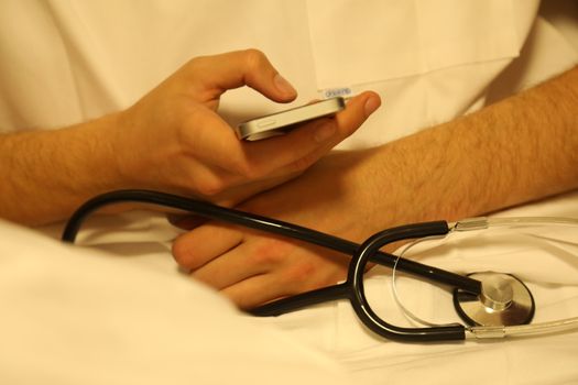 Stethoscope in a Doctor Hand
