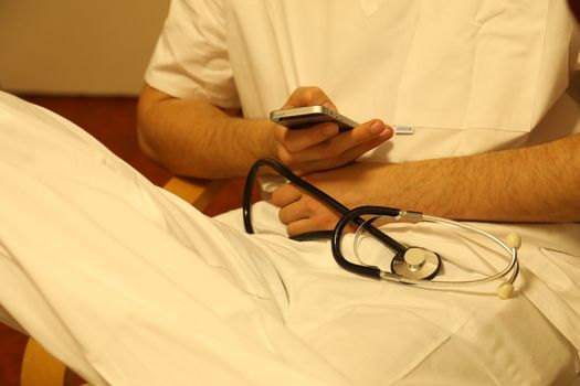 Stethoscope in a Doctor Hand