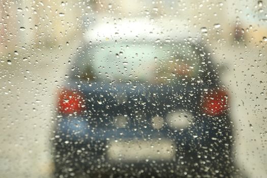 Rain Drops on a Glass