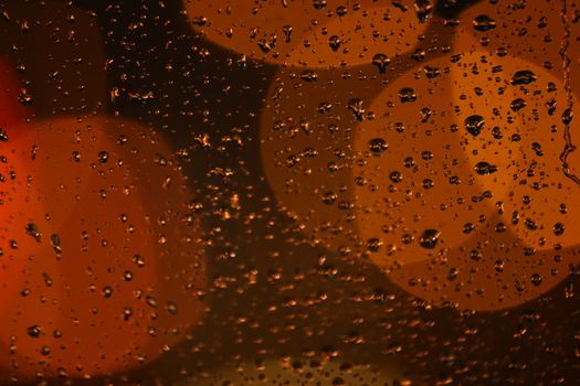 water drops on the glass