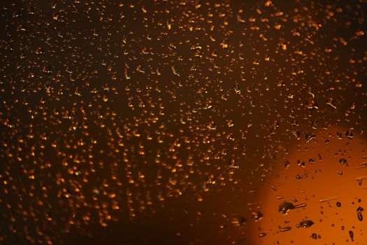 water drops on the glass