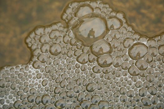 Air bubbles in Blue water