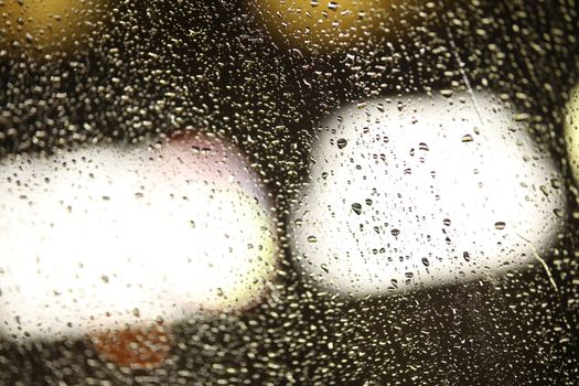 water drops on the glass