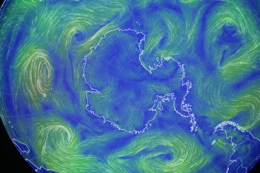 Satellite view of a sea
