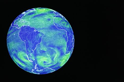 Satellite view of a sea