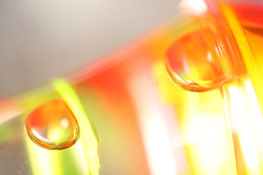water drops on the glass