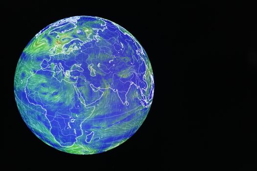 Satellite view of a sea
