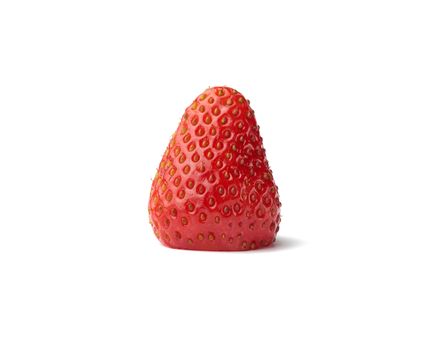 red ripe strawberry isolated on a white background, ripe fruit