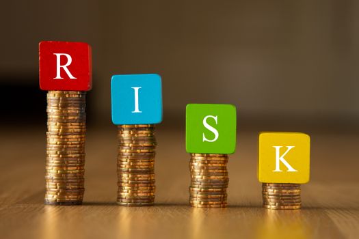 Financial RISK wording on block -Financial risk conceptual