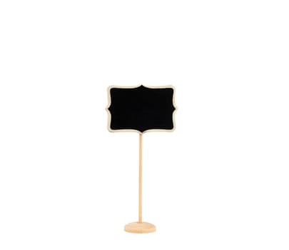 wooden pointer on a stick for writing text,  white background 