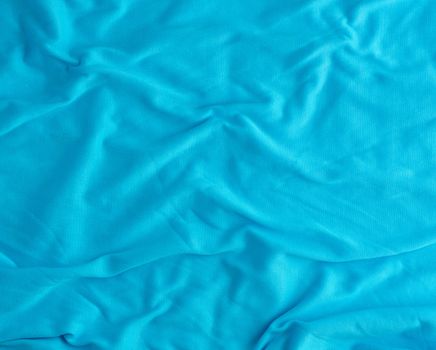 light blue fabric texture with waves, element for designer, full frame