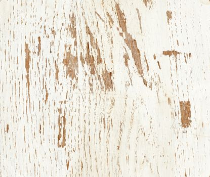 wood texture with shabby white paint, full frame, close up