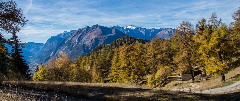 col of lien,valais,swiss