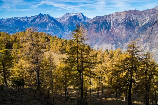 col of lien,valais,swiss