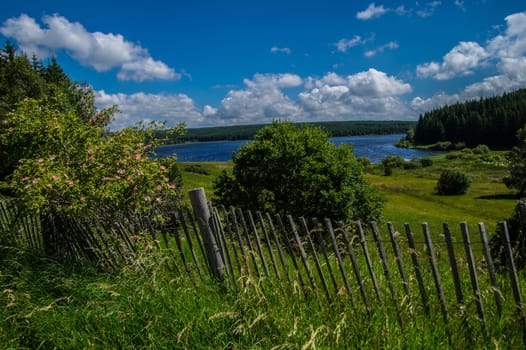 lake of charpal in margueride in lozere