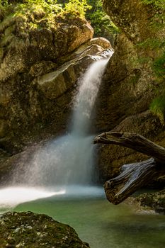 Through the beautiful Ostertaltobel in the Gunzesried valley in the Allgau near Blaichach, Sonthofen