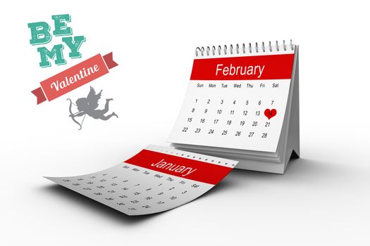 be my valentine against february calendar