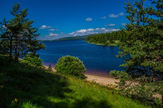lake of charpal in margueride in lozere