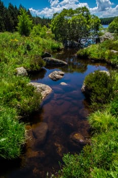 lake of charpal in margueride in lozere