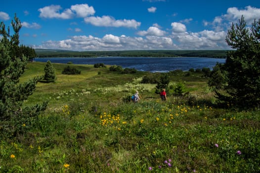 lake of charpal in margueride in lozere