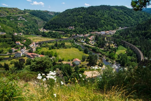 the river combine in Haute Loire and Auvergne