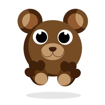 bear in flat style vector image