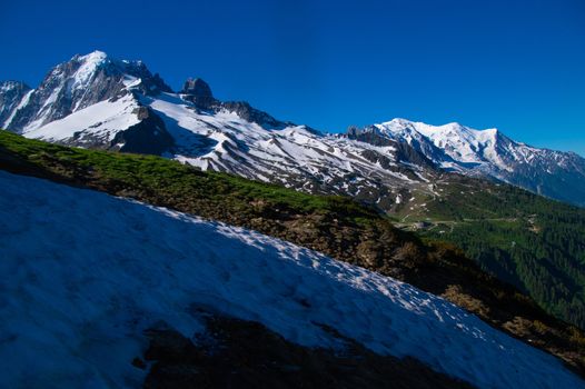 landscape of the Alps in France Haute Savoie