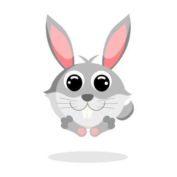 hare in flat style vector image